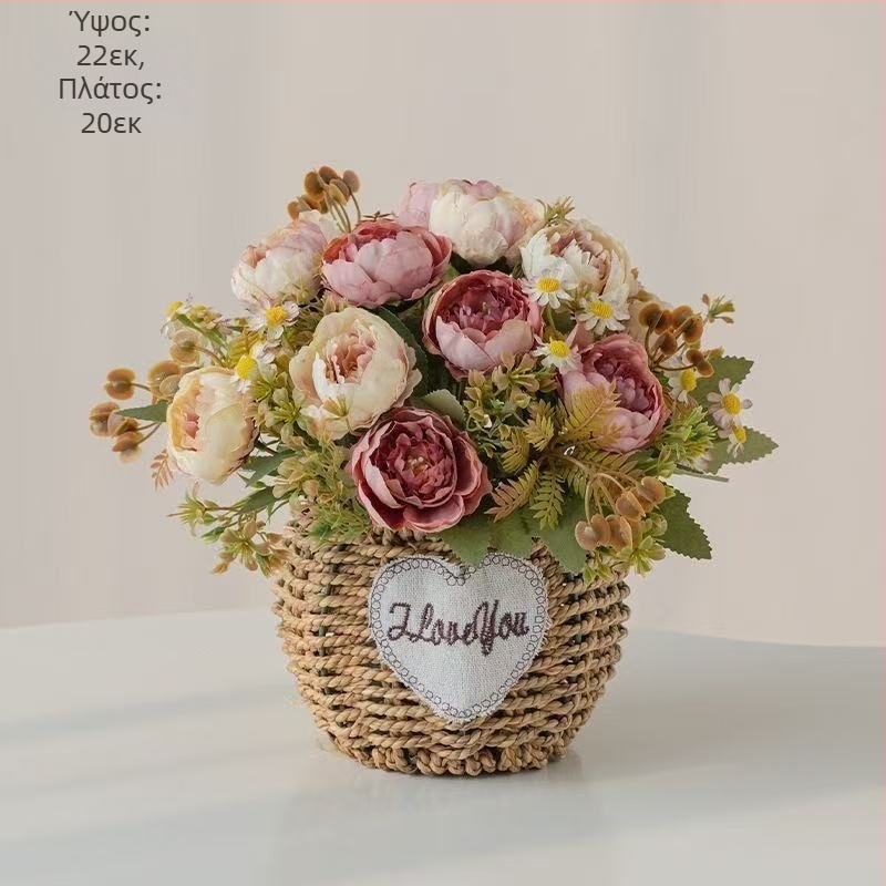 Τεχνητό μπουκέτο ηλίανθων, μεταξωτό ύφασμα, απαλής αφή υφή, διακόσμηση σπιτιού