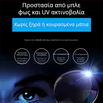 Γυαλιά ανάγνωσης με αντιμπλέ φως, διπλής χρήσης για μακριά και κοντά, πλήρους πλαισίου από TR και μέταλλο, τετράγωνος σκελετός — Άνοιξη 2025