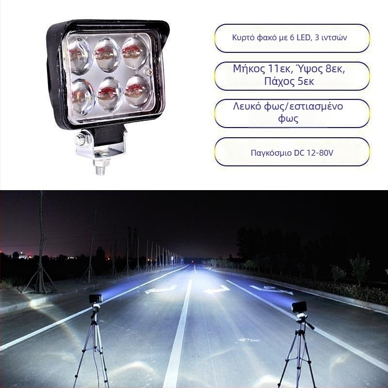 LED προβολέας φορτηγού 12–24V с φωτισμό κατά της ομίχλης, Μοντέλο 1, Συμβατό με 1 μοντέλο — Tianzhiba