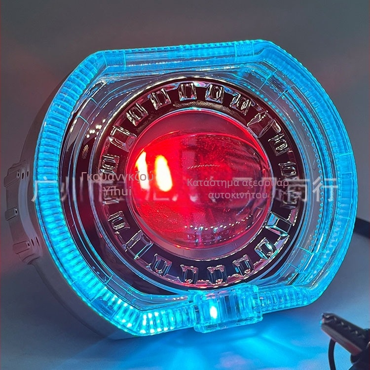 LED προβολέας για μοτοσικλέτα με ενσωματωμένο φακό Devil Eye, IP68, 25W, 9-60V, 3000 lm