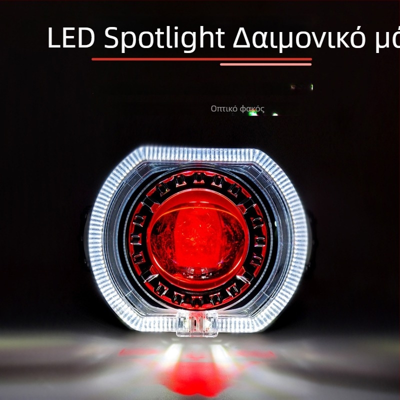 LED προβολέας για μοτοσικλέτα με ενσωματωμένο φακό Devil Eye, IP68, 25W, 9-60V, 3000 lm