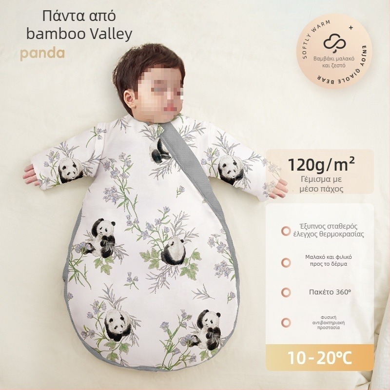 Βρεφικός υπνόσακος για φθινοπωρινό–χειμερινό, παχύτερος, ύφασμα από καθαρό βαμβάκι με γέμιση κασμίρ