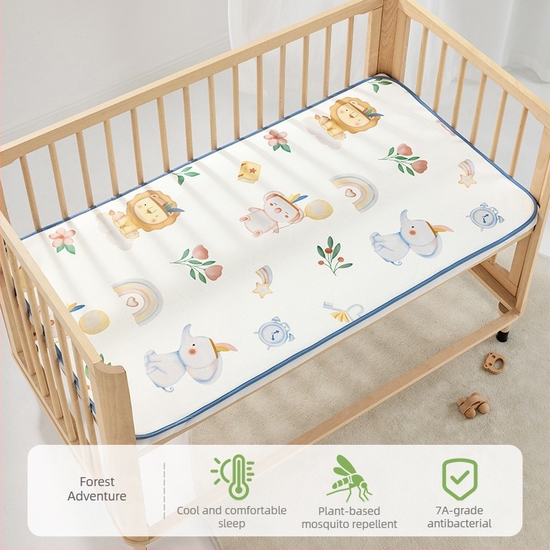 Bepeps Μάτ Δροσιάς για Μωρά – Φυσική ίνα ευκαλύπτου και πολυεστέρα, για 1–2 ετών, στρώμα κούνιας