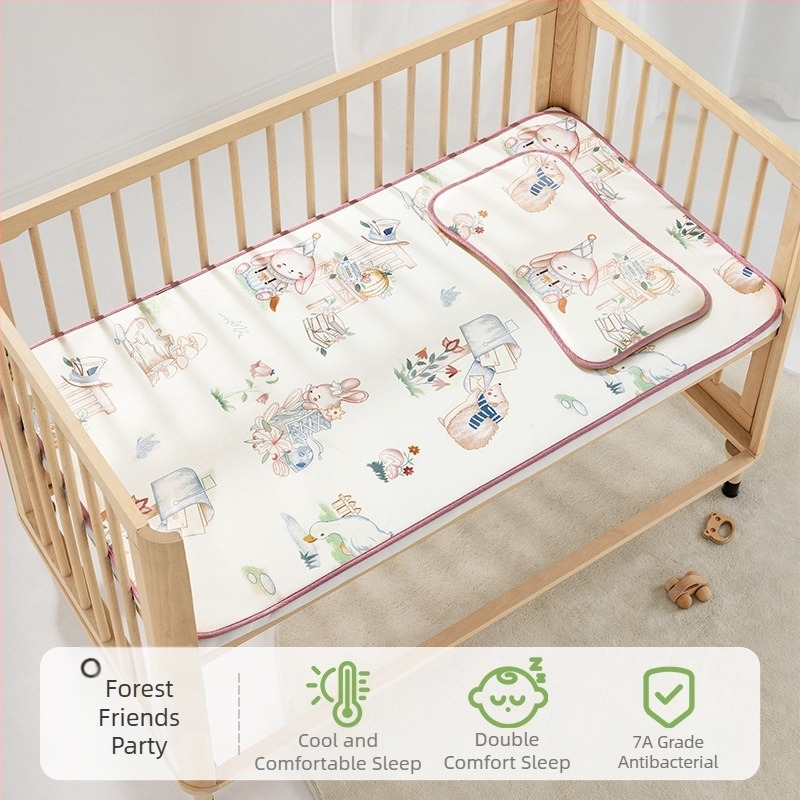 Bepeps Μάτ Δροσιάς για Μωρά – Φυσική ίνα ευκαλύπτου και πολυεστέρα, για 1–2 ετών, στρώμα κούνιας