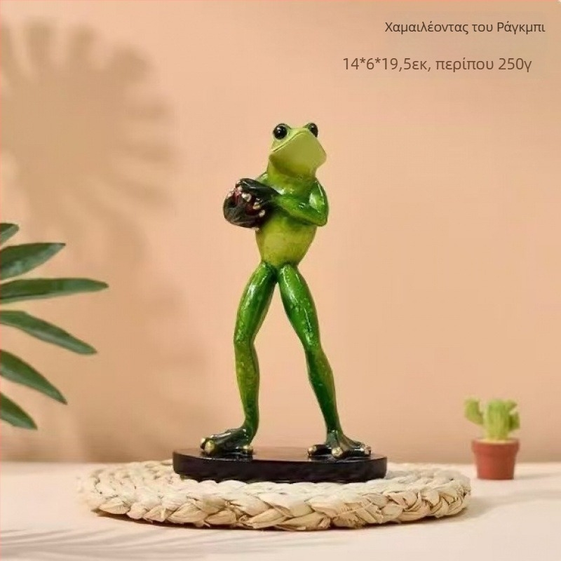 Φιγούρα βατραχάκι γιόγκα - διακοσμητικό από ρητίνη για υπνοδωμάτιο/γραφείο/σαλόνι, δώρο γενεθλίων σε συμμαθητή, κατασκευασμένο με έγχυση, χωρίς παραμετροποίηση