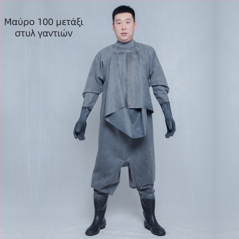 Καουτσούκ παντελόνια ψαρέματος, πλήρης κάλυψη σώματος, 0 τσέπες, χωρίς σωσίβιο