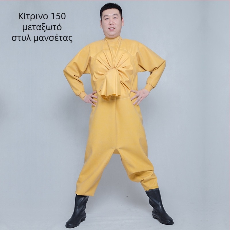 Καουτσούκ παντελόνια ψαρέματος, πλήρης κάλυψη σώματος, 0 τσέπες, χωρίς σωσίβιο