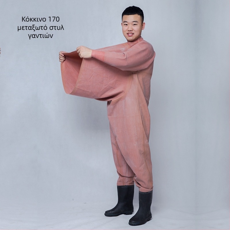 Καουτσούκ παντελόνια ψαρέματος, πλήρης κάλυψη σώματος, 0 τσέπες, χωρίς σωσίβιο