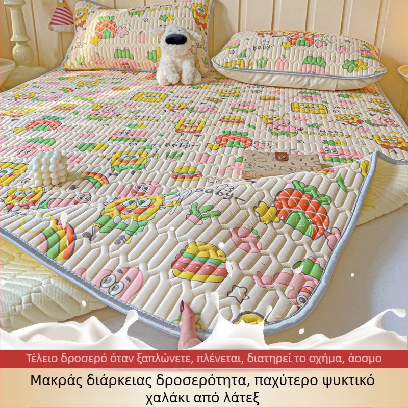 Λατέξ ψυχρή μαξιλαροκάλυψη με ice-silk ύφασμα, σετ 3-4 τεμαχίων, πλένεται, φρέσκο και κομψό στυλ