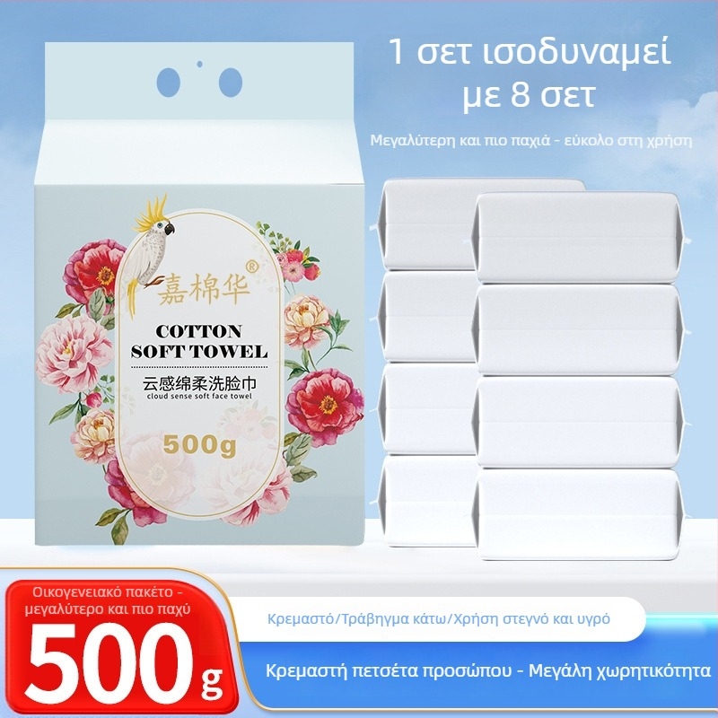 Texture Συμπιεσμένη πετσέτα προσώπου από φυτικές ίνες, Extra Thick, 50 g+, Μίας χρήσης, Για ταξίδια