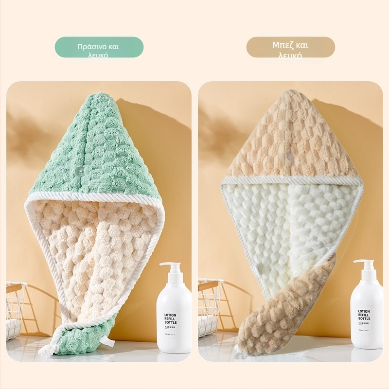 Σκούφος στεγνώματος μαλλιών για παιδιά, διπλού στρώματος, παχύτερος, υψηλή απορροφητικότητα, γρήγορο στέγνωμα