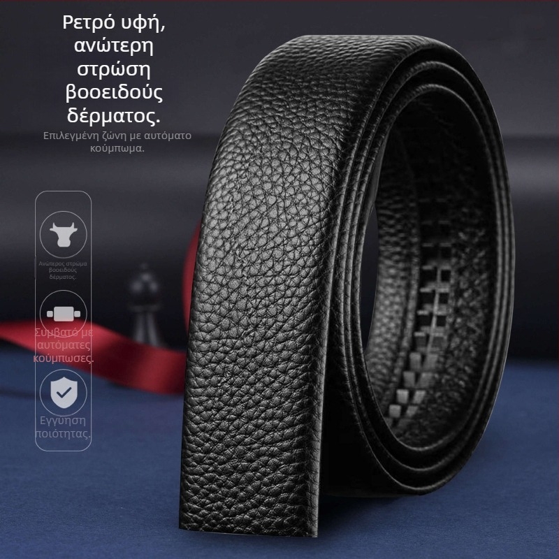 Ανδρική ζώνη με αυτόματο κούμπωμα – για επιχειρηματικό casual και χαλαρό στυλ, Άνοιξη 2025, μάρκα Qingqi Paul