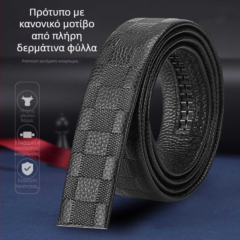 Ανδρική ζώνη με αυτόματο κούμπωμα – για επιχειρηματικό casual και χαλαρό στυλ, Άνοιξη 2025, μάρκα Qingqi Paul