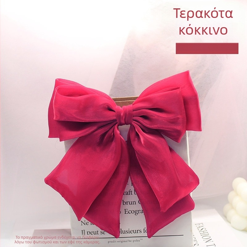 Κλιπ γραβάτας με λουλούδι για τον γιακά — φιόγκος δικτύου, διαγώνιος φιόγκος, διπλού στρώματος σχέδιο, κρύσταλλο ντεκολτέ