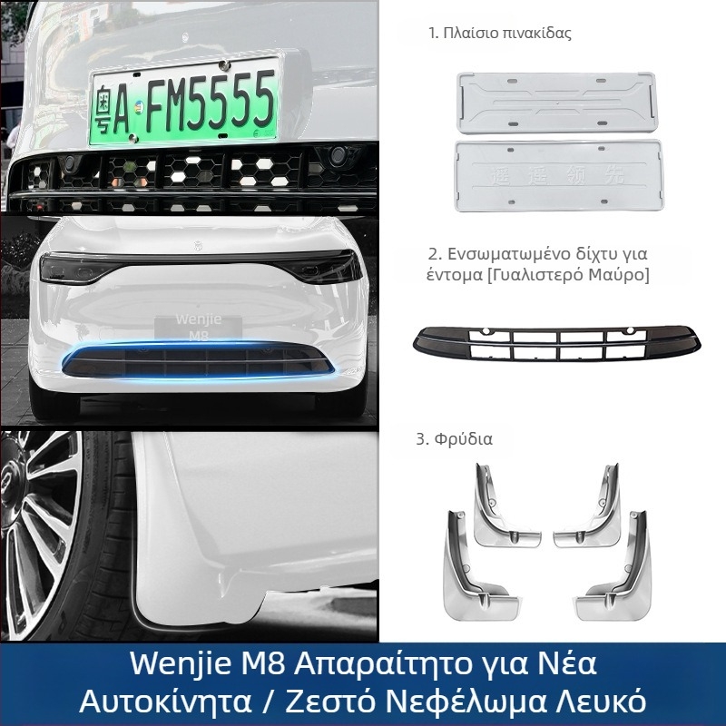 Πλαίσιο πινακίδας Wenjie M8 (αναβαθμισμένη έκδοση) – πλαστικό, πλήρες περίγραμμα, συμβατό με 25 μοντέλα Wenjie M8