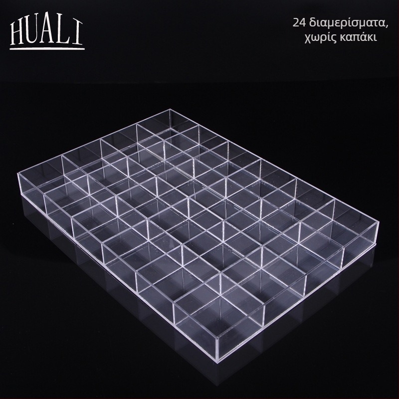 Κουτί αποθήκευσης κοσμημάτων με διαχωριστικά πλέγματος, προστασία από τη σκόνη, υλικό χαρτί, αγροτικό στυλ