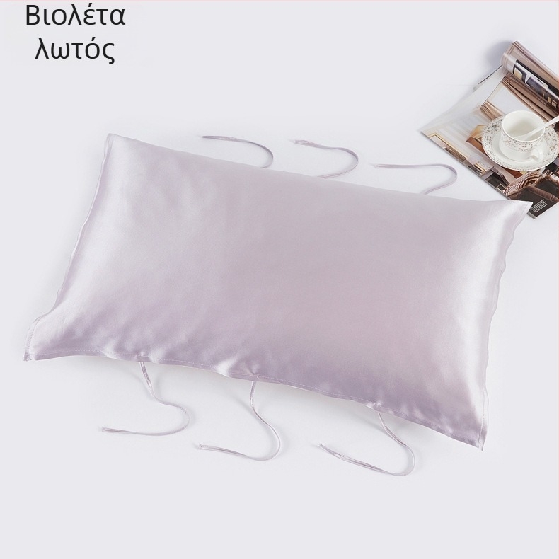 Πετσέτα μαξιλαροθήκης από μετάξι Mulberry, 30 Momme, με κορδόνι, 100% μετάξι, φροντίδα μαλλιών, άνετος ύπνος