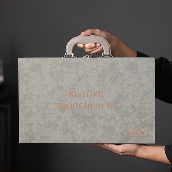 Υψηλής ποιότητας σετ Gongfu τσαγιού από Ru kiln – κεραμικό τσαγιέρα με κουτί δώρου για οικιακή χρήση, σαλόνι, γραφείο και ταξίδια