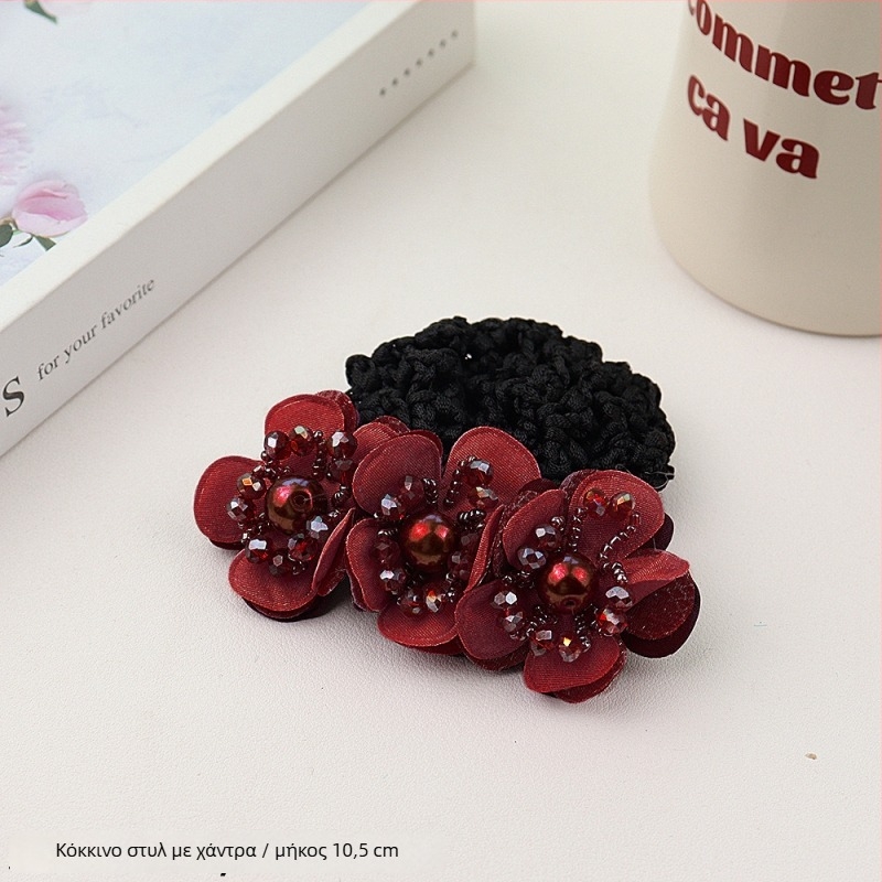 Αξεσουάρ μαλλιών με λουλούδι από μαργαριτάρι και κλιπ με ελατήριο, μινιμαλιστικό στυλ, χειροποίητο, για γυναίκες