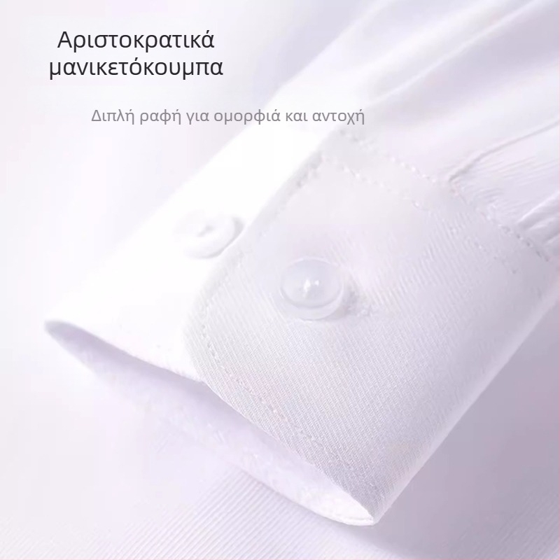 Παιδικό μακρυμάνικο πουκάμισο σχολικής στολής, κορεατικού στυλ, μαλακή επεξεργασία υφάσματος, βαμβάκι 30% μείγμα, χειμώνας 2025