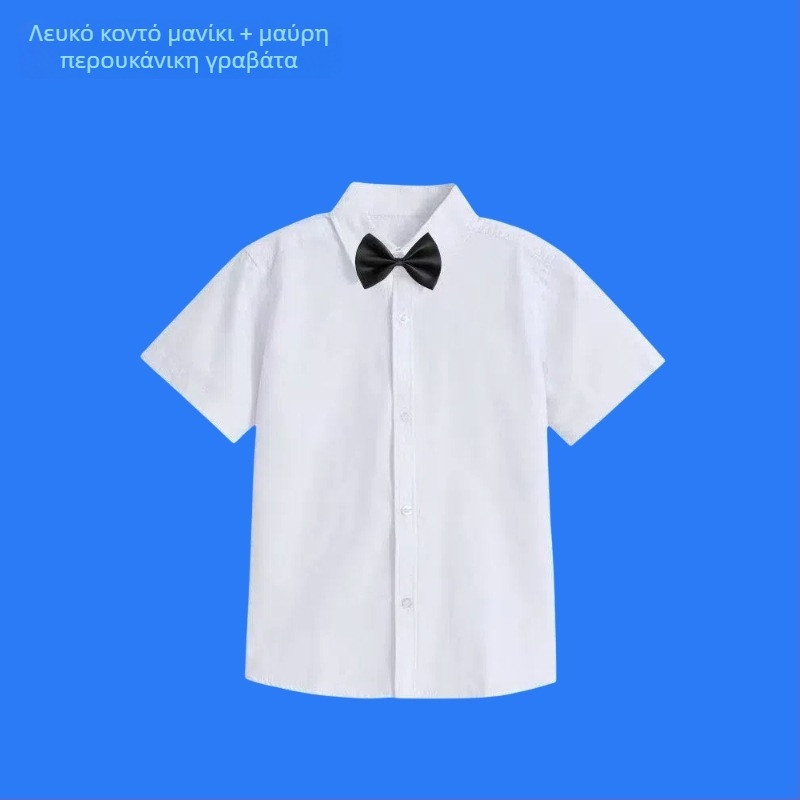 Παιδικό μακρυμάνικο πουκάμισο σχολικής στολής, κορεατικού στυλ, μαλακή επεξεργασία υφάσματος, βαμβάκι 30% μείγμα, χειμώνας 2025