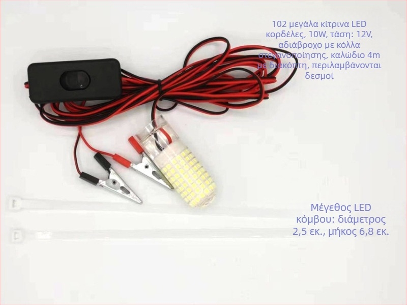 Υποβρύχιο φως για ψάρεμα - LED, 12V, αδιάβροχο, υψηλή φωτεινότητα
