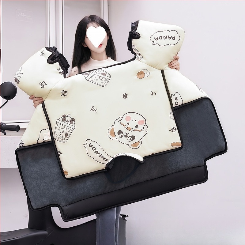 Χειμερινός μανδύας για ολόσωμο σώμα με επένδυση φλίς, παχύς και αντιανεμικός, προστασία λαιμού και ώμων, Oxford ύφασμα, αδιάβροχος