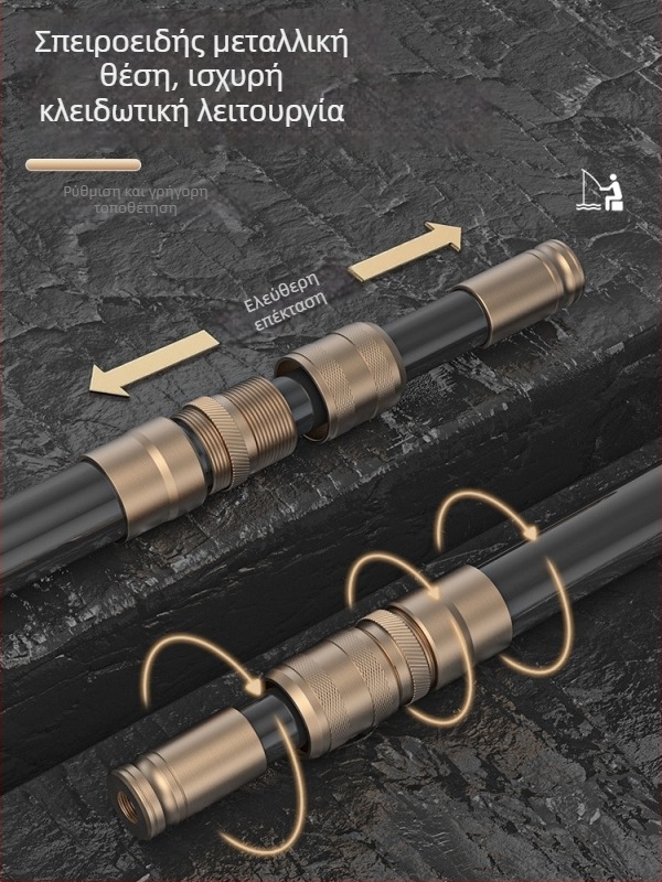 Τελεσκοπικό ανθρακονημάτινο δίχτυ αλιείας – πλήρες σετ, υπερ‑ελαφρύ και σκληρό, με δίκτυο λεπτών ματιών, αναδιπλούμενο, αντοχή 100 kg