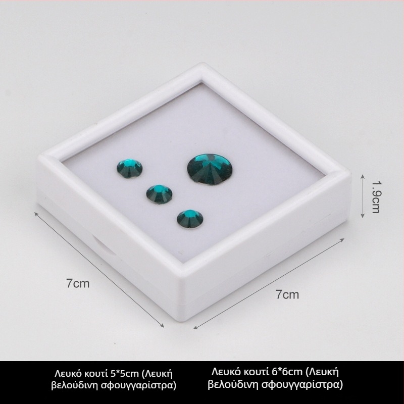 Κυτίο επίδειξης κοσμημάτων από διαφανές πλαστικό, για ελεύθερες πέτρες και διαμάντια, αντοχή στη σκόνη, 1 επίπεδο