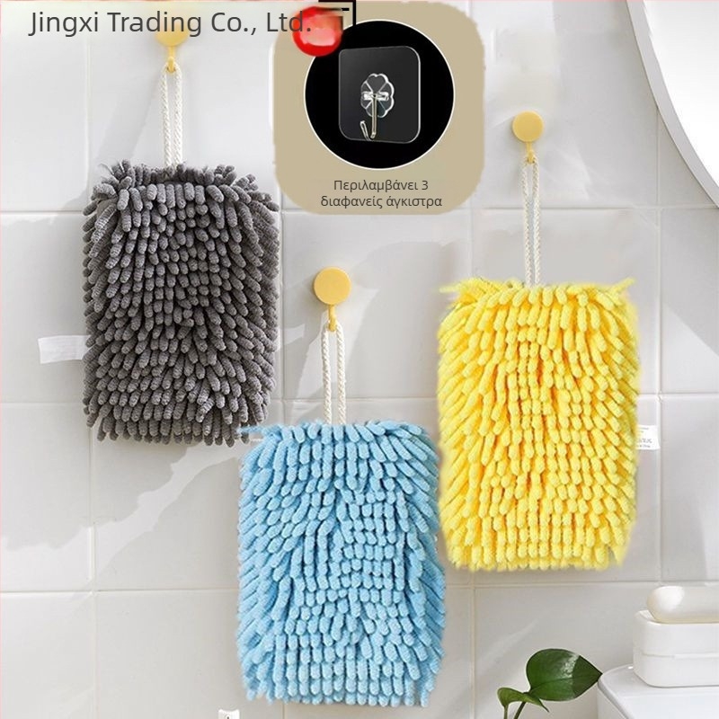 Chenille πετσέτα χεριών Scenery, 200g+, 60 νήματα, κρεμαστή σχεδίαση