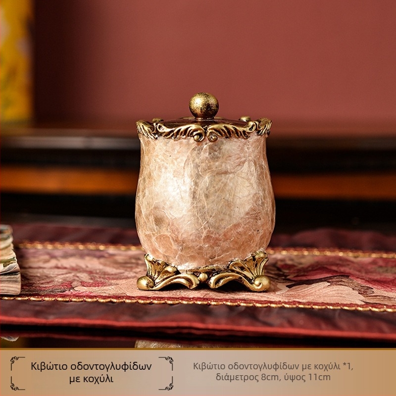 Δίσκος φρούτων ευρωπαϊκού στυλ από ρητίνη για διακόσμηση τραπεζιού τσαγιού με σετ κουτιού χαρτομάντιλων, δυνατότητα προσαρμογής