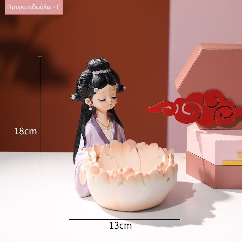 Δοχείο αποθήκευσης κλειδιών κινεζικού στυλ από ρητίνη, βαμμένη επιφάνεια, με δυνατότητα προσαρμογής