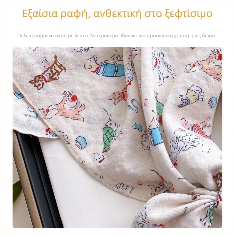 Παιδικές κορδέλες μαλλιών από βαμβάκι-λίνες και φουλάρι, unisex, απλή ύφανση, φθινόπωρο
