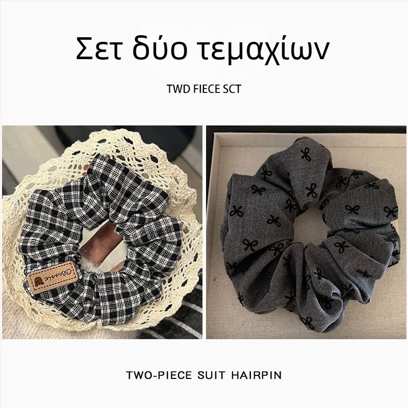 Scrunchie μαλλιών με φλοράλ corduroy για αλογοουρά ή κότσο – παιδιά, βίντεντζ, άνοιξη 2025