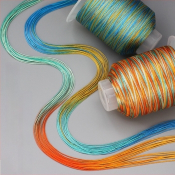 Νάιλον κορδόνι για DIY — gradient χρωμάτων με σχέδιο δράκο-κλίμακα, 12/18/15 νήματα