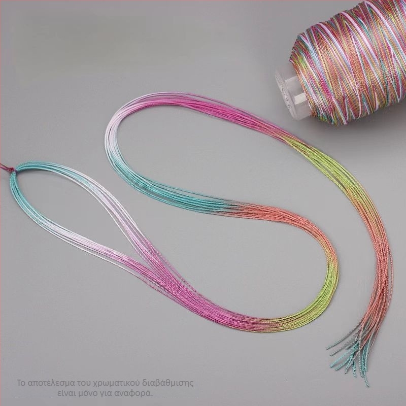 Νάιλον κορδόνι για DIY — gradient χρωμάτων με σχέδιο δράκο-κλίμακα, 12/18/15 νήματα