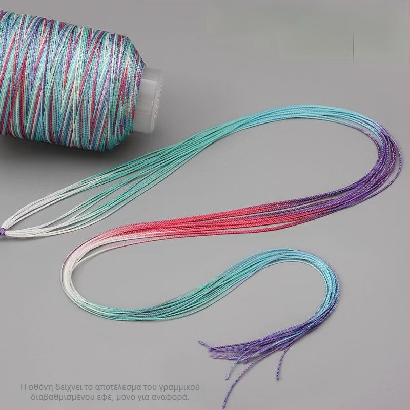 Νάιλον κορδόνι για DIY — gradient χρωμάτων με σχέδιο δράκο-κλίμακα, 12/18/15 νήματα