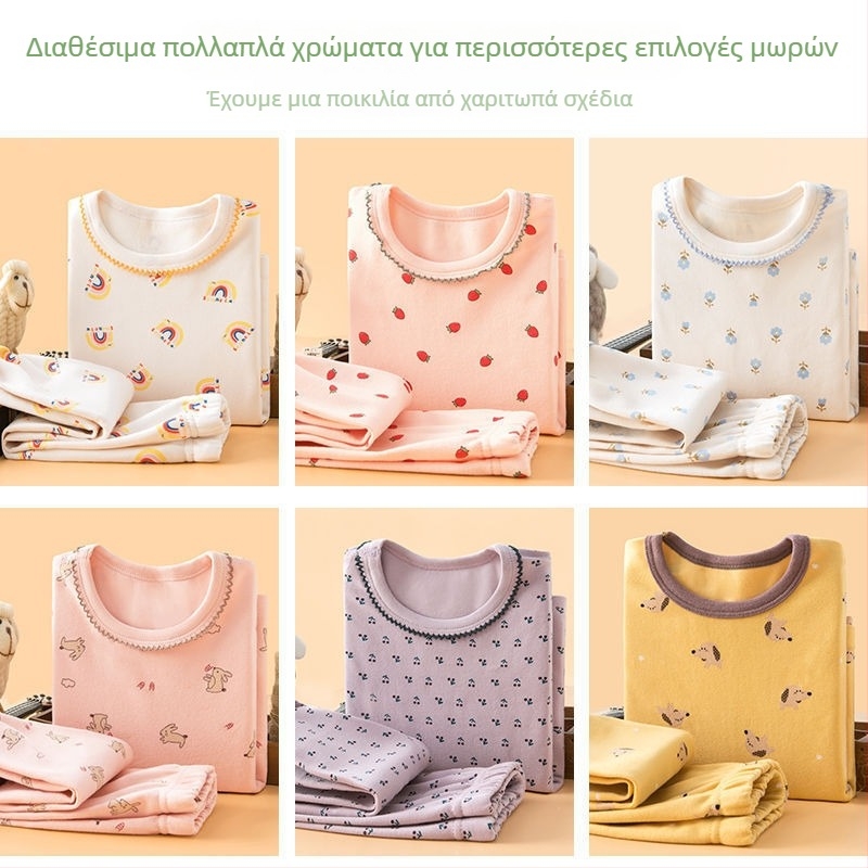 Σετ παιδικών θερμικών ρούχων για φθινοπωρινό τοπ και παντελόνι – για αγόρια, βασικό στρώμα θερμικής ένδυσης, ύφασμα από λινό με κύριο υλικό γούνας κουνελιού