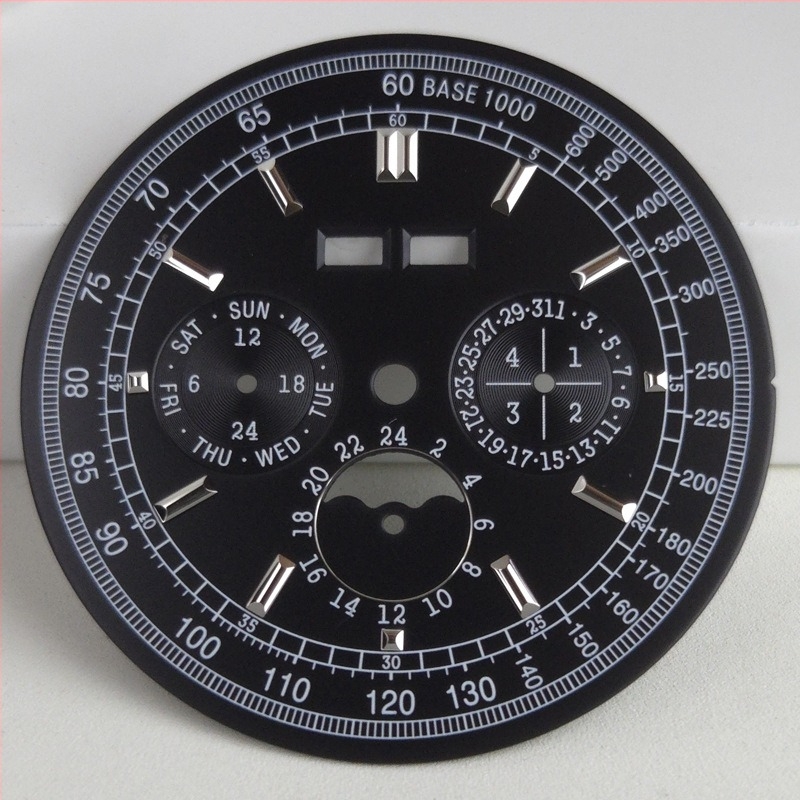 Αξεσουάρ ρολογιού μετατροπής με perpetual calendar, φάση φεγγαριού και έξι δείκτες για πολυλειτουργική χρονομέτρηση επιχειρηματικών ρολογιών