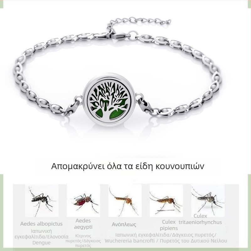 Βραχιολάκι αστραγάλου από κράμα, σε σχήμα φύλλου, διαχύτης αιθέριου ελαίου, ρυθμιζόμενο, εντομοαπωθητικό