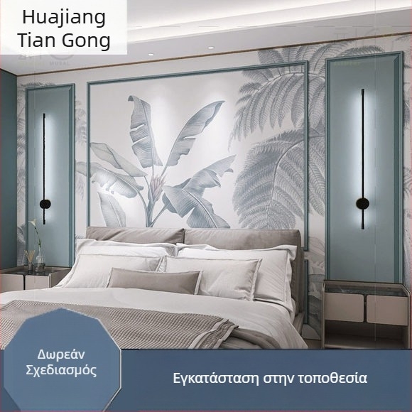 Ταπετ τοίχου: γαλλικές γραμμές γύψου, μεταξωτή υφή, ανθεκτικό σε λεκέδες