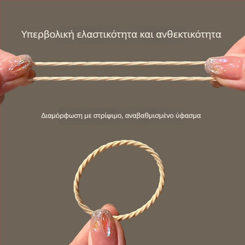 Λαστιχάκι μαλλιών για παιδιά, μη γλιστρά, υψηλή ελαστικότητα και ανθεκτικό, αξεσουάρ στερέωσης μαλλιών με μοτίβο φυτών και λουλουδιών, καουτσούκ υλικό, Άνοιξη 2025