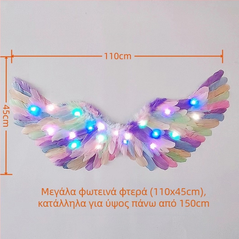 Φωτογραφικός rekvizit: αγγελικά φτερά από φτέρωμα, χειροποίητα, για μακιγιάζ και ρούχα (Υλικό: φτέρωμα; Κατασκευή: χειροποίητο; Τύπος: αγγελικά φτερά; Κατηγορία: μακιγιάζ/ρούχα)