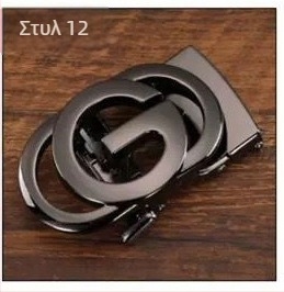 Αυτόματη αγκράφα ζώνης, κράμα, σε σχήμα οβάλ, μοτίβο γραμμάτων, επαγγελματικό στυλ