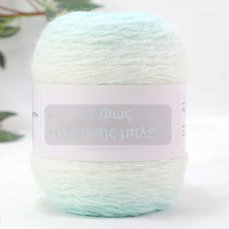 Νήμα για κουβέρτες με gradient σχέδιο, Semi-worsted, νήμα σε μπάλα για χειροποίητο πλέξιμο, ψευδώνυμο Cake line, μάρκα Also Warm