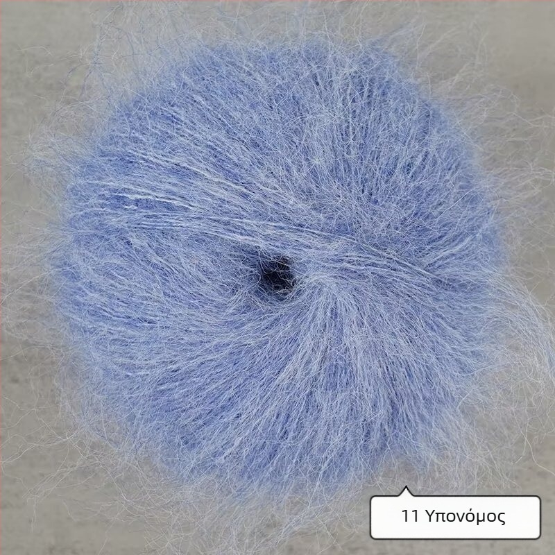 Μείγμα νημάτων για χειροποίητο πλέξιμο – αλπακά και μαλλί Mohair με μακριές τρίχες; κυκλική στροφή; μορφή νήματος: ομάδα; Mu Pai