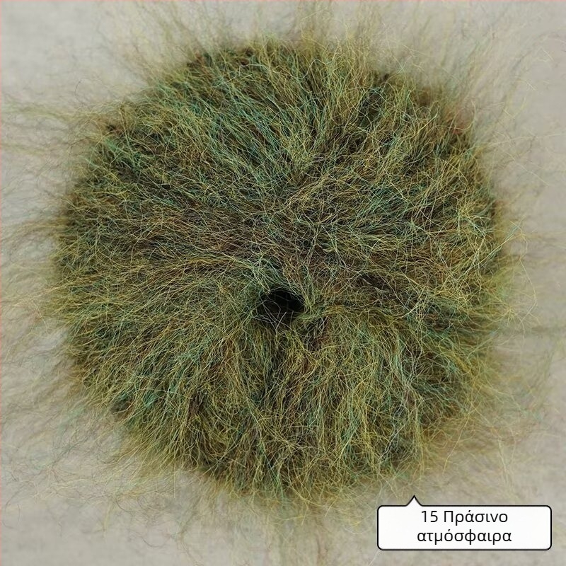 Μείγμα νημάτων για χειροποίητο πλέξιμο – αλπακά και μαλλί Mohair με μακριές τρίχες; κυκλική στροφή; μορφή νήματος: ομάδα; Mu Pai