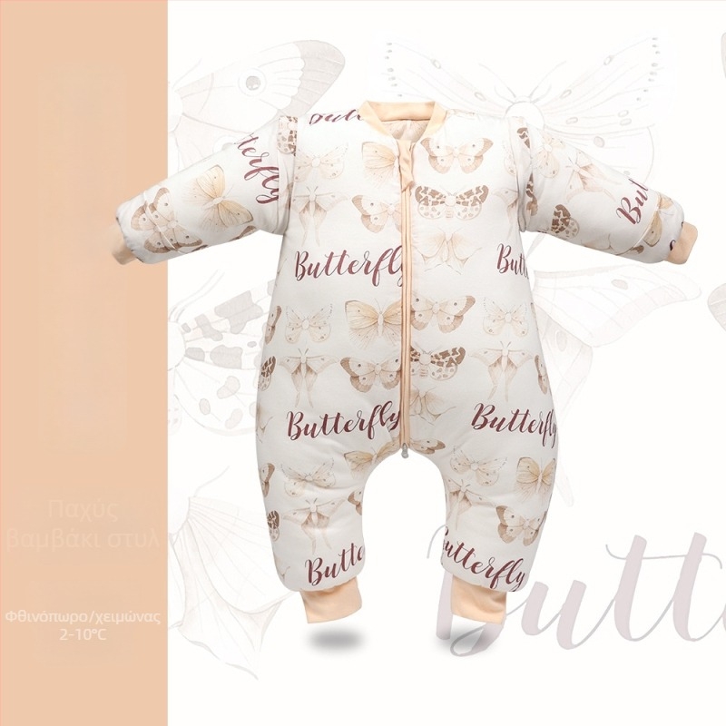 Υπνόσακος για παιδιά με σχέδιο κινούμένων σχεδίων, βαμβακερό ύφασμα και επένδυση από βαμβάκι, πολυεστερική γέμιση, αποσπώμενα μανίκια, χρήση για τέσσερις εποχές.