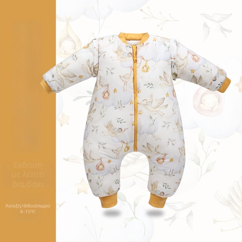 Υπνόσακος για παιδιά με σχέδιο κινούμένων σχεδίων, βαμβακερό ύφασμα και επένδυση από βαμβάκι, πολυεστερική γέμιση, αποσπώμενα μανίκια, χρήση για τέσσερις εποχές.