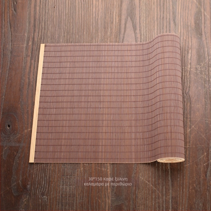 Μπαμπού ματ για τσάι με περιμετρικό ράψιμο, μόνωση τσαγιού, προσαρμογή με λογότυπο, κυκλοφορία 2024